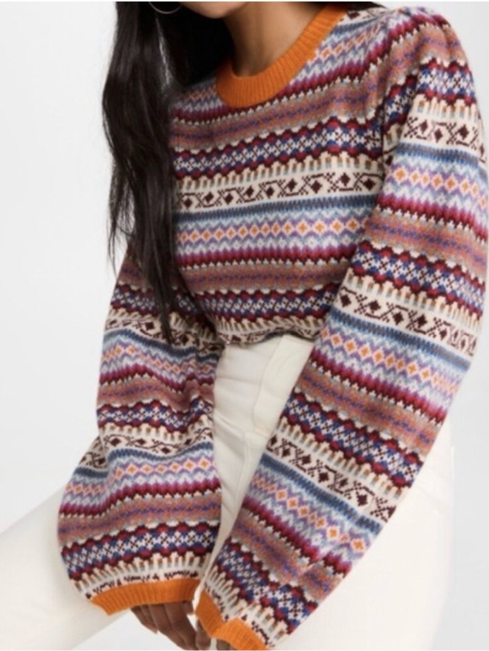 Stella Nova Multicolor Fair Isle Crewneck Sweater - Women